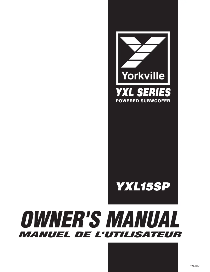 Página 1 del manual Manual de usuario Yorkville YXL15SP