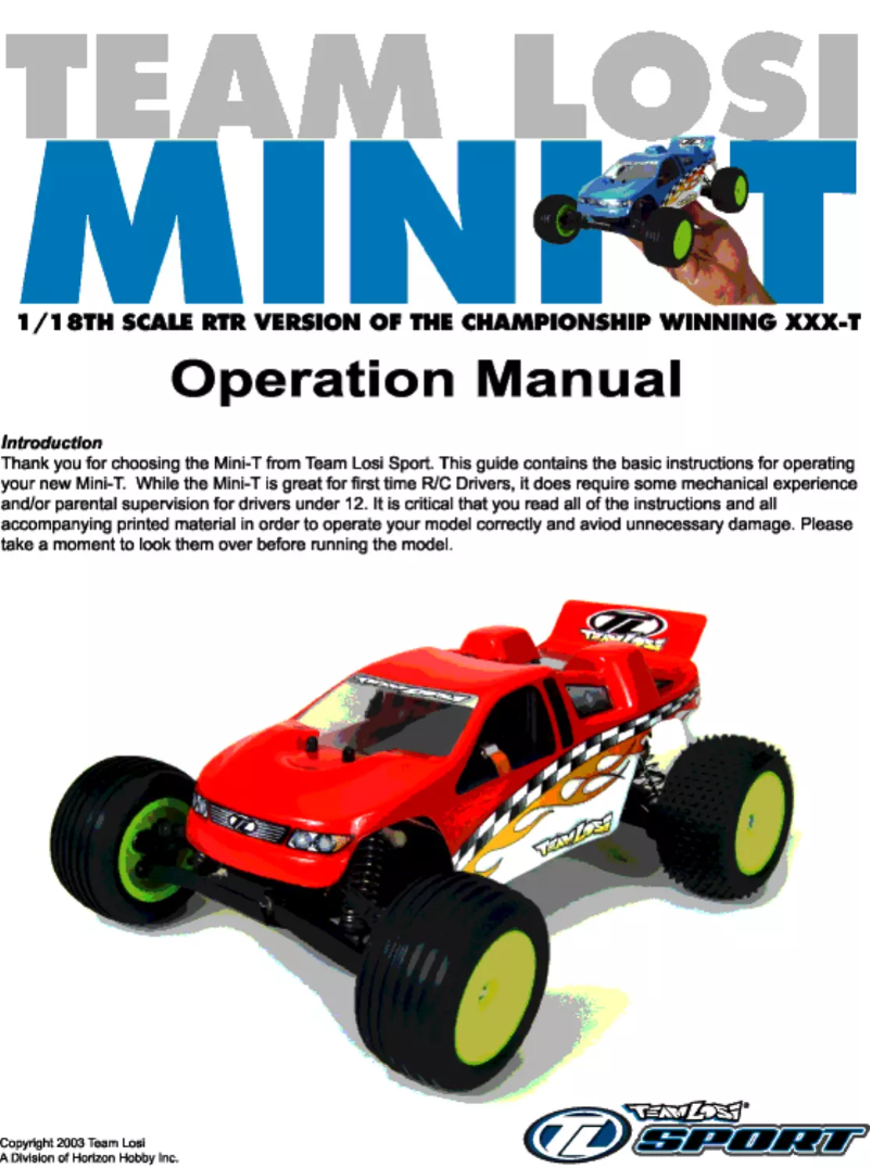 Page n°1 - Manuel utilisateur Losi 1/18 Mini-T Stadium Truck RTR