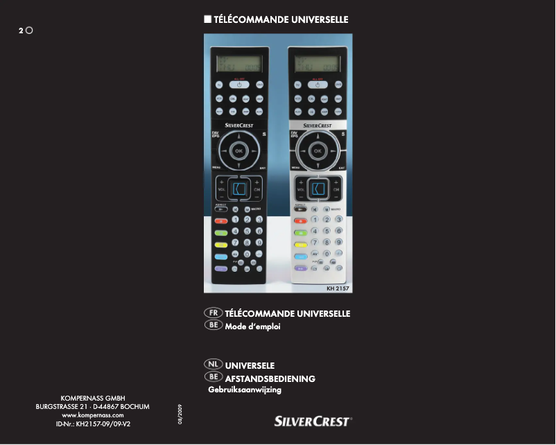 Image de la première page du manuel de l'appareil KH 2157