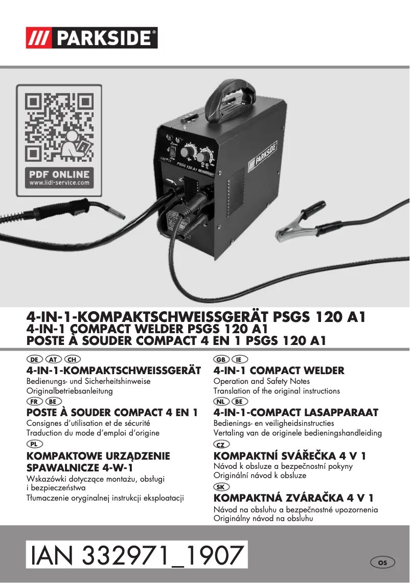 Image de la première page du manuel de l'appareil PSGS 120 A1