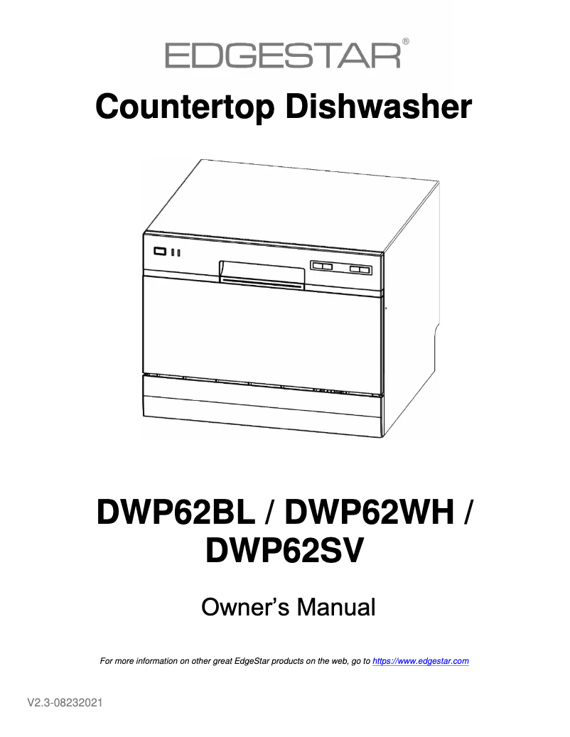 Page 1 de la notice Guide d'installation EdgeStar DWP62WH