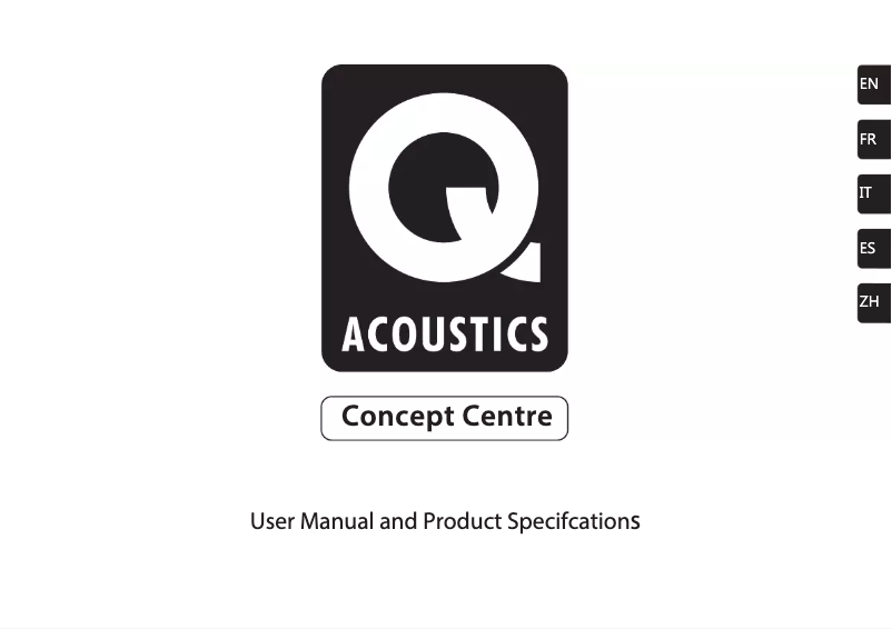 Page n°1 - Manuel utilisateur Q Acoustics Concept Centre