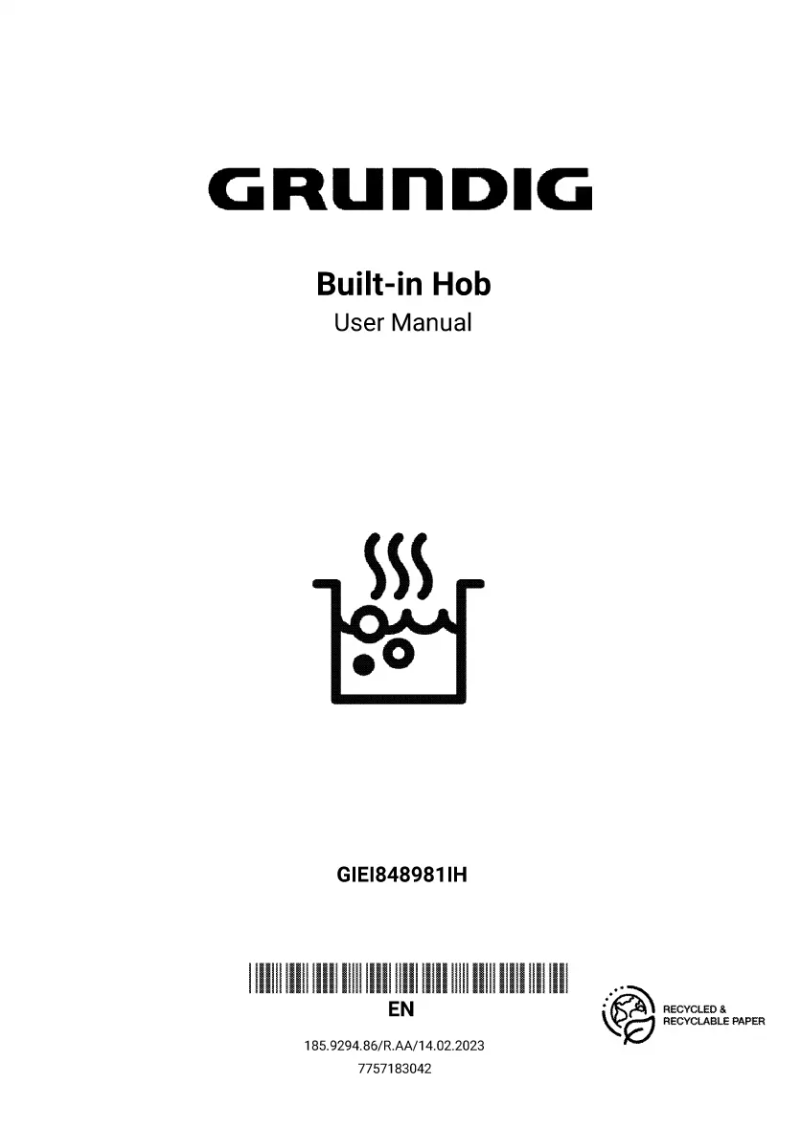 Page 1 of the manual User Manual Grundig GIEI848981IH