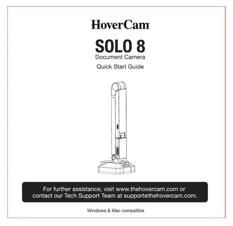 Page 1 de la notice Manuel utilisateur HoverCam Solo 8