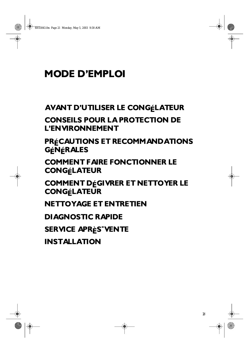 Image de la première page du manuel de l'appareil CVT 140