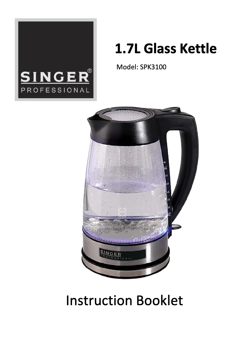 First page image of the manual for SPK3100