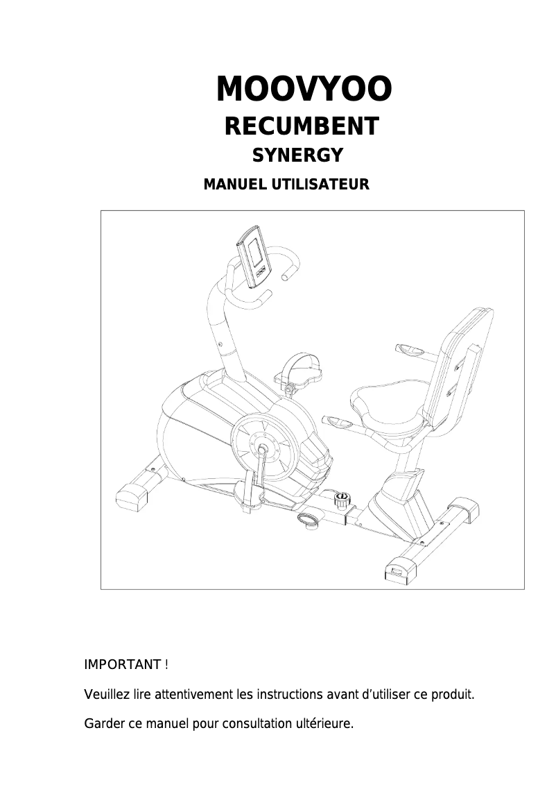 Image de la première page du manuel de l'appareil Synergy