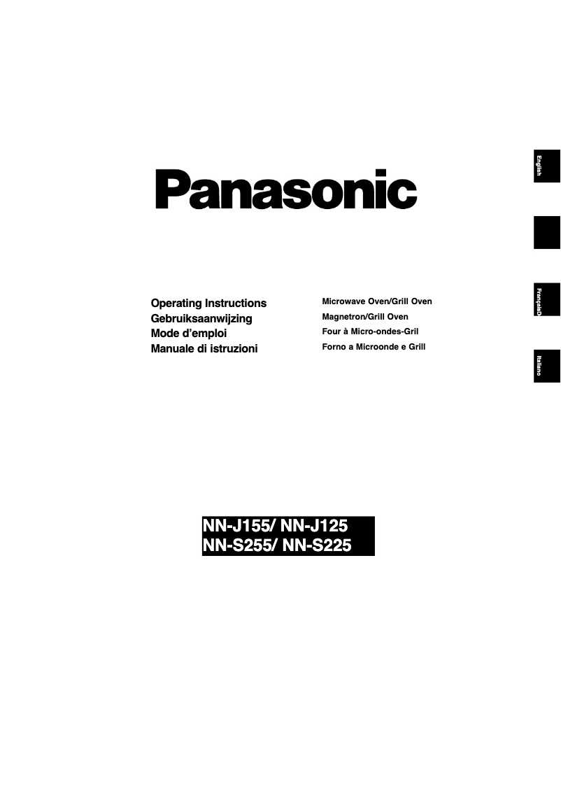 Page 1 de la notice Manuel utilisateur Panasonic NN-S225MBWPG