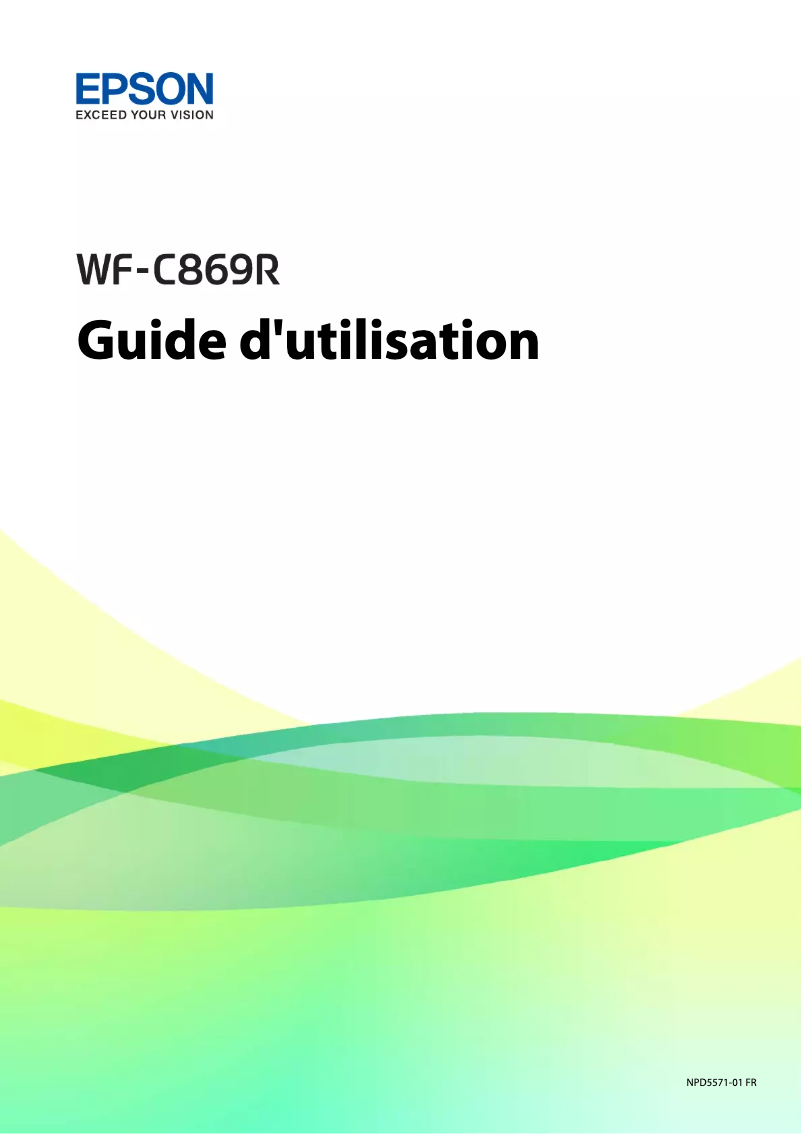 Image de la première page du manuel de l'appareil WorkForce Pro WF-C869R