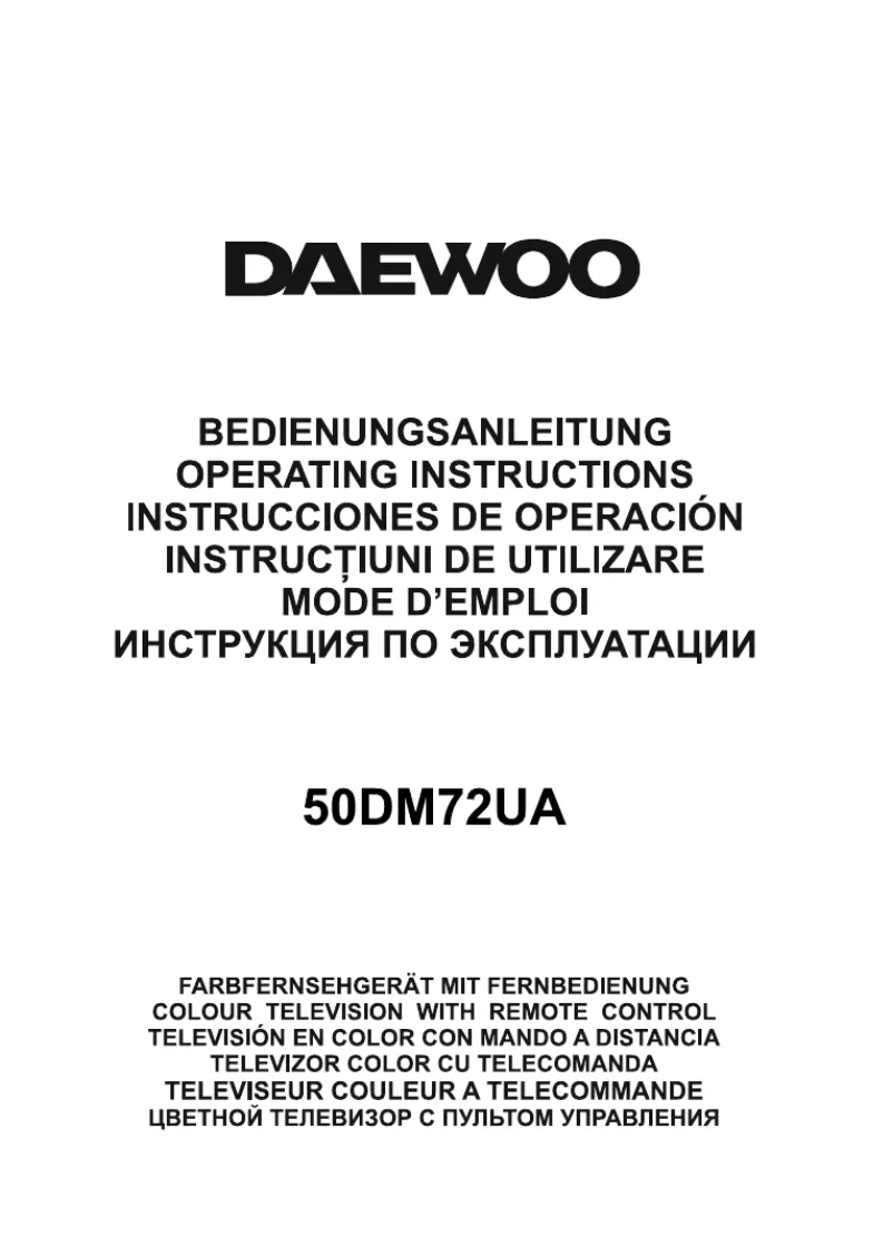 Page 1 de la notice Manuel utilisateur Daewoo 50DM72UA