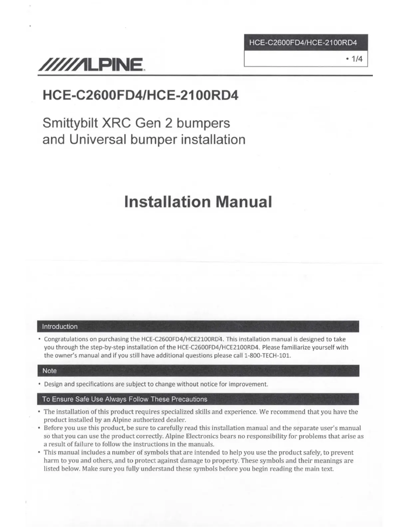 First page image of the manual for HCE-C2600FD4