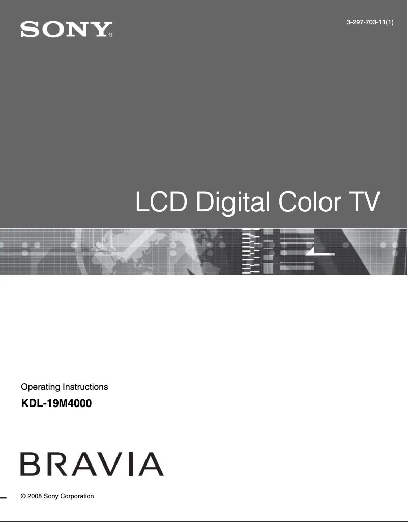 Image de la première page du manuel de l'appareil Bravia KDL-19M4000
