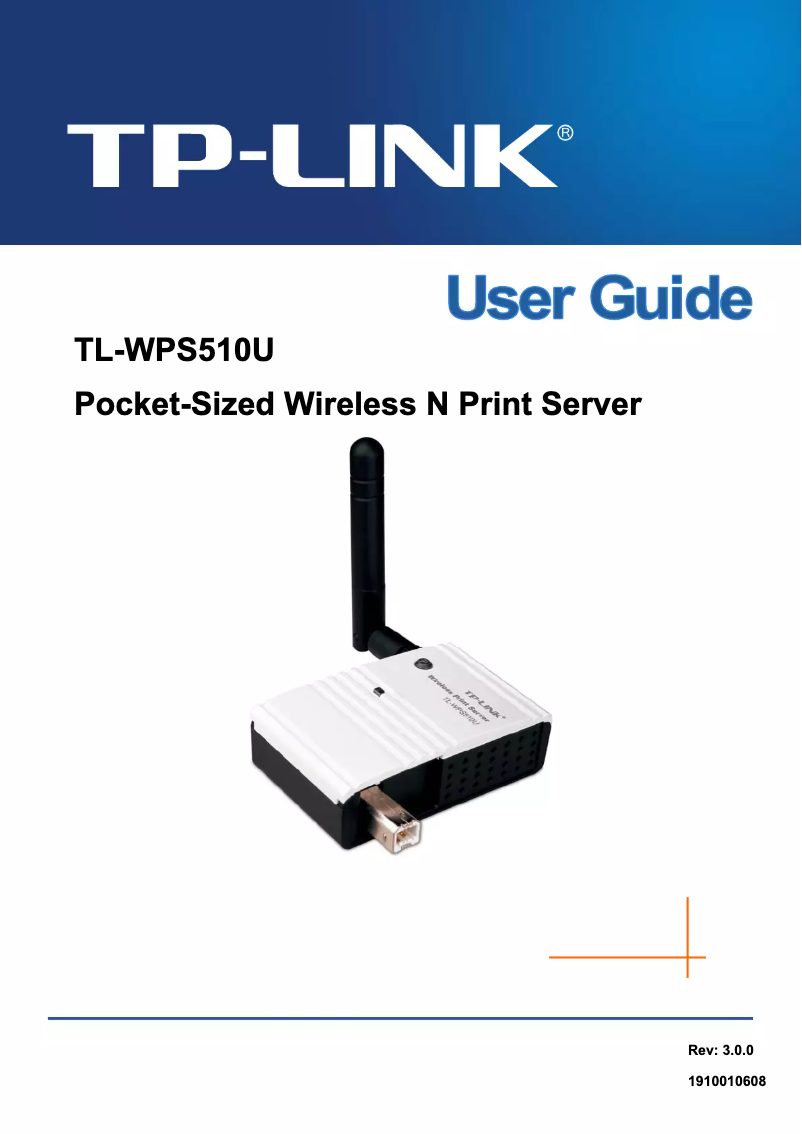 Page 1 of the manual Installation Guide TP-Link TL-WPS510U