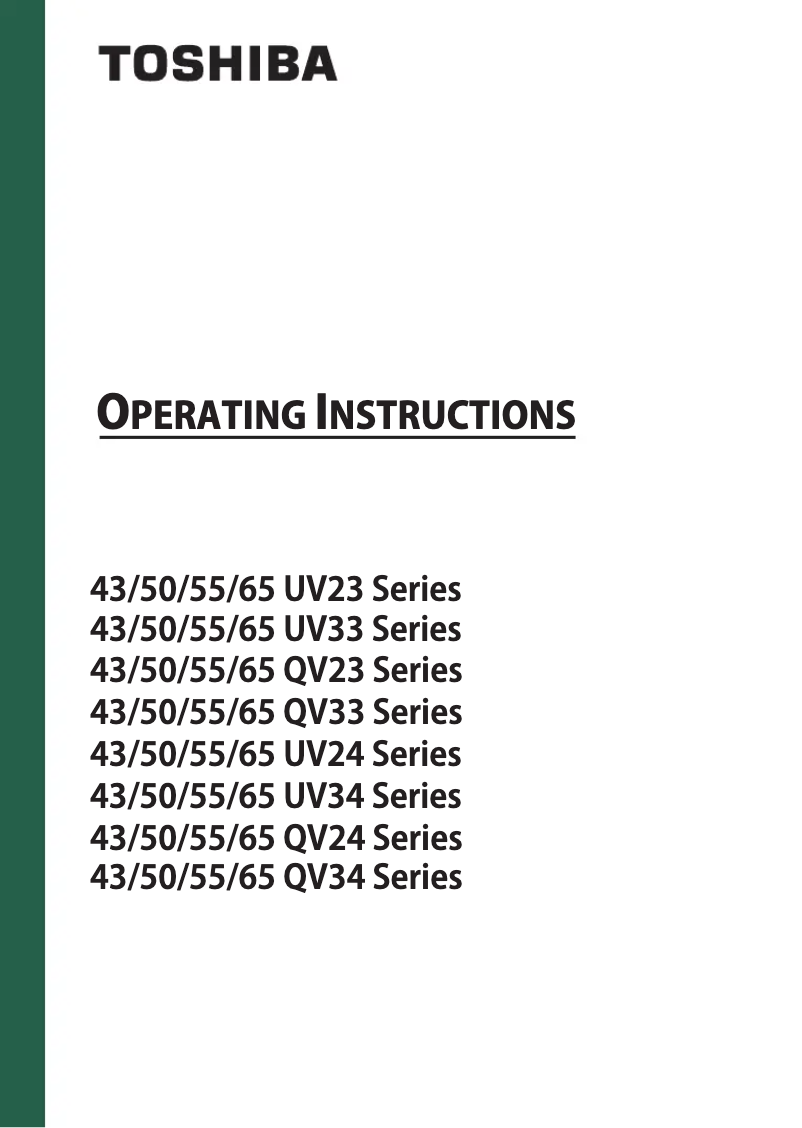 Page 1 de la notice Manuel utilisateur Toshiba 50UV3363DA
