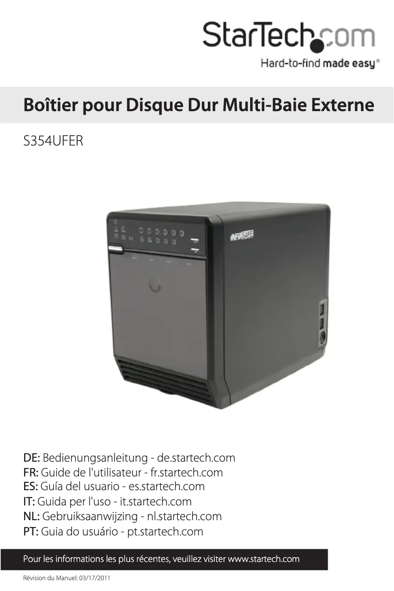 Page 1 de la notice Manuel utilisateur StarTech.com S354UFER