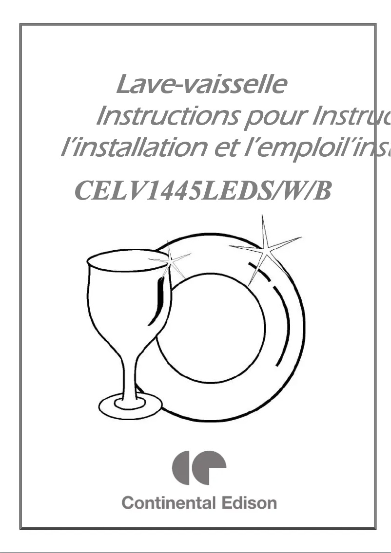 Page n°1 - Manuel utilisateur Continental Edison CELV1445LEDS