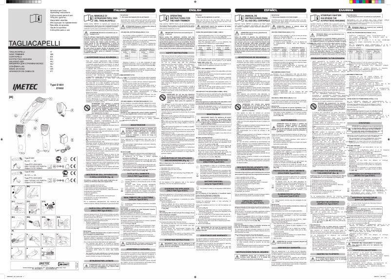 Page n°1 - Manuel utilisateur Imetec Hi Man HC4 100