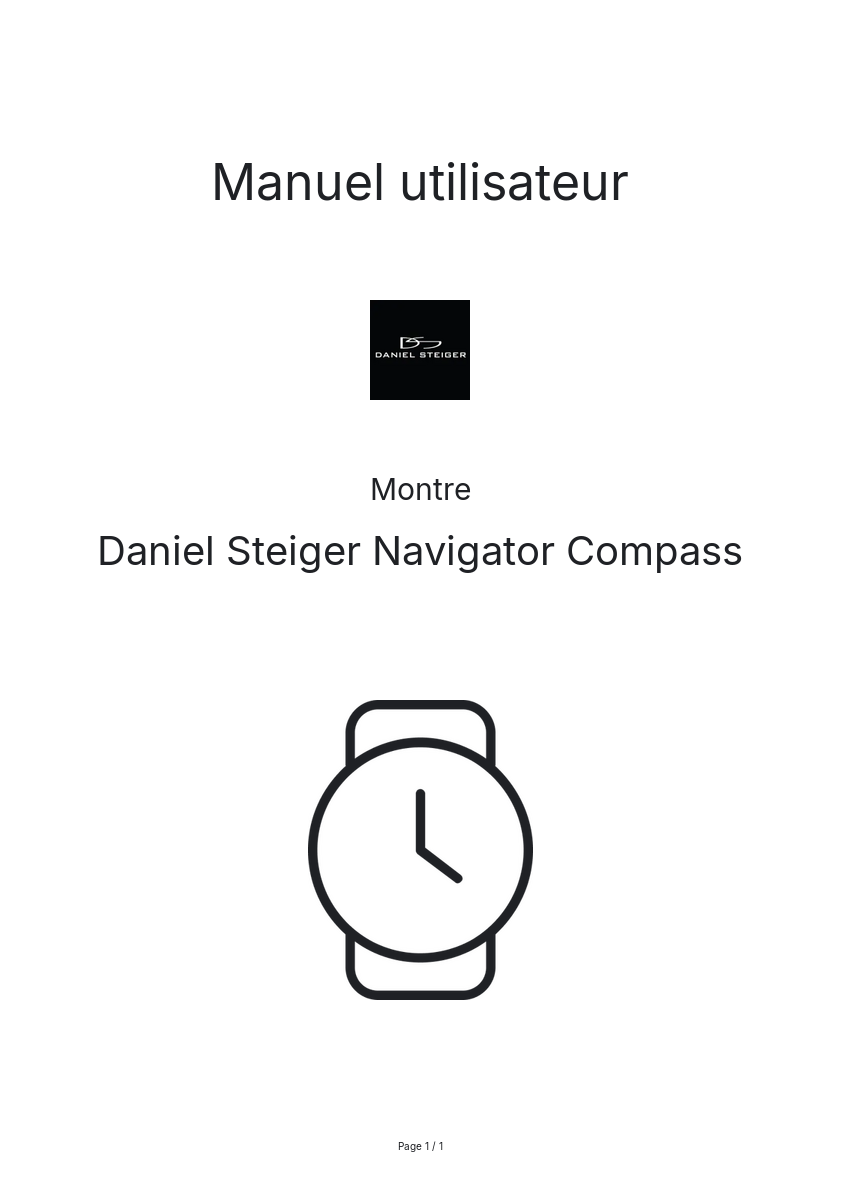 Image de la première page du manuel de l'appareil Navigator Compass