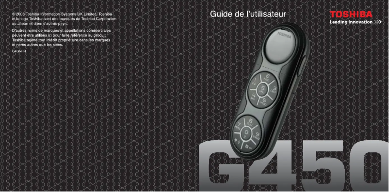 Page n°1 - Manuel utilisateur Toshiba Portege G450