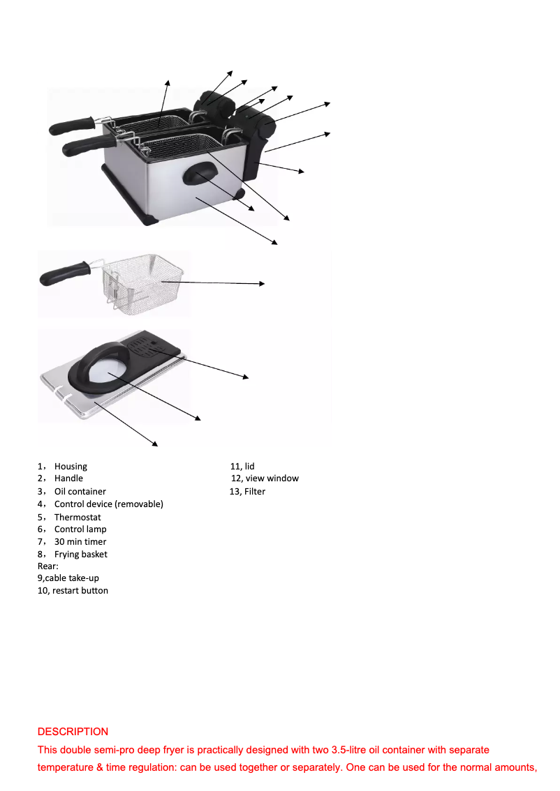 Page n°1 - Manuel utilisateur Harper DF6000