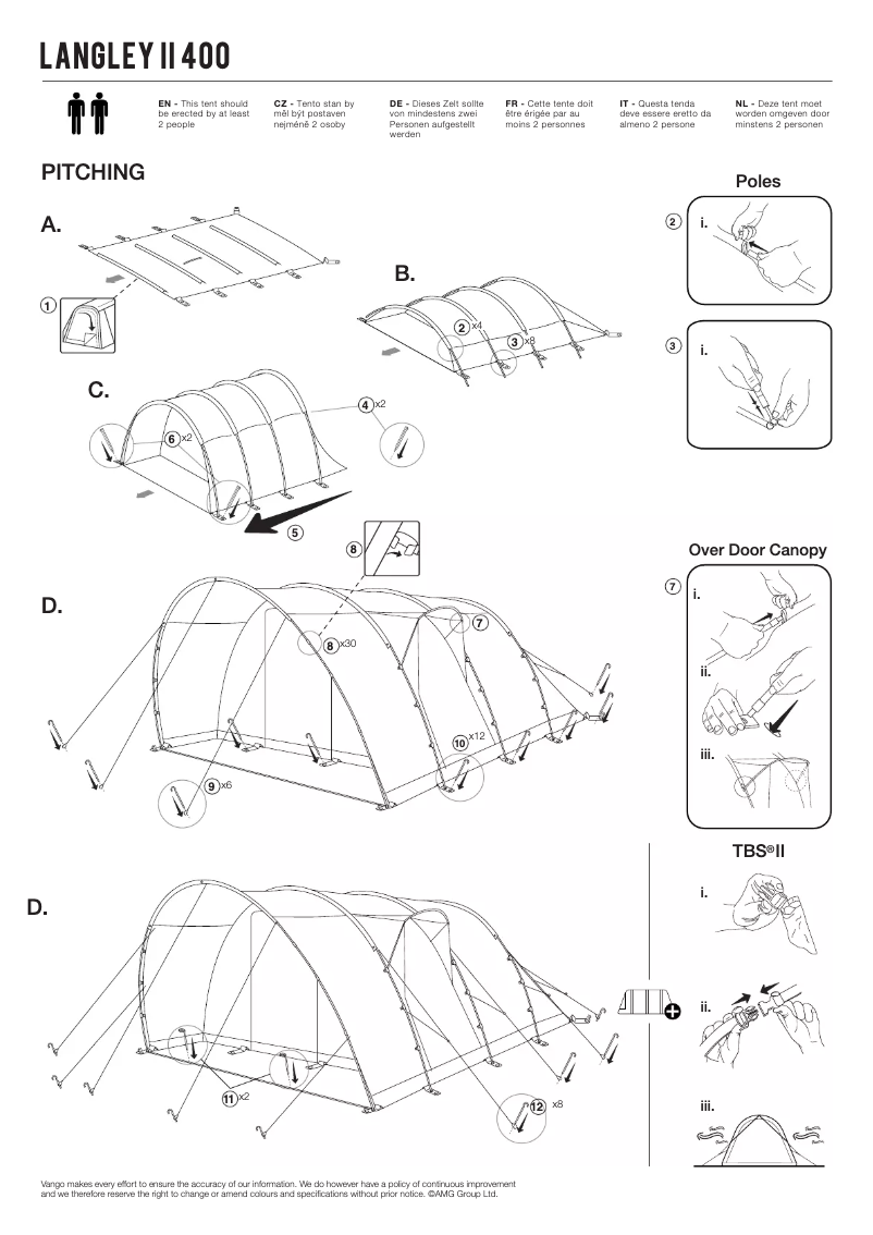 Image de la première page du manuel de l'appareil Langley II 400
