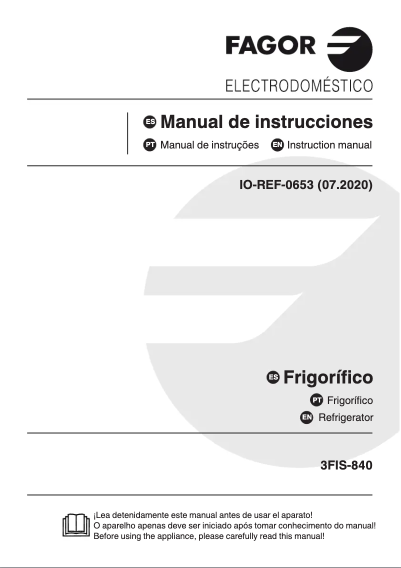 Image de la première page du manuel de l'appareil 3FIS-840
