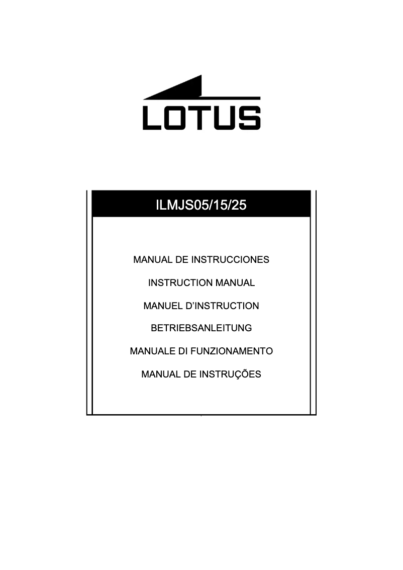 Page n°1 - Manuel utilisateur Lotus 18586 R