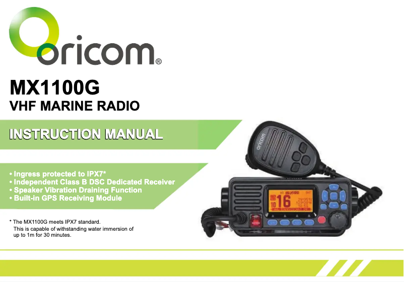 Page 1 de la notice Manuel utilisateur Oricom MX1100G