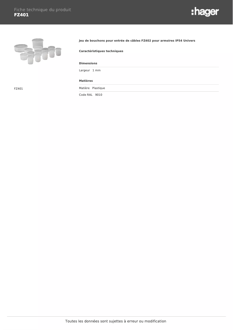 Image de la première page du manuel de l'appareil FZ401