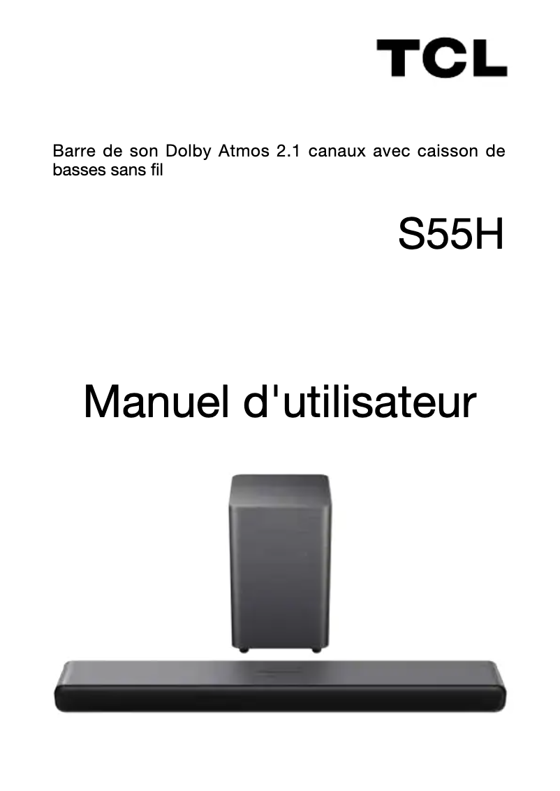 First page image of the manual for S55H