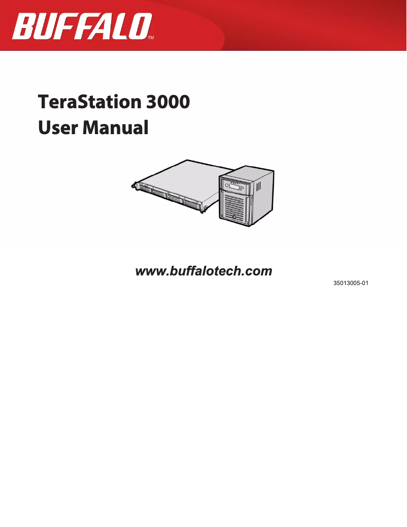 Image de la première page du manuel de l'appareil TeraStation 3400R
