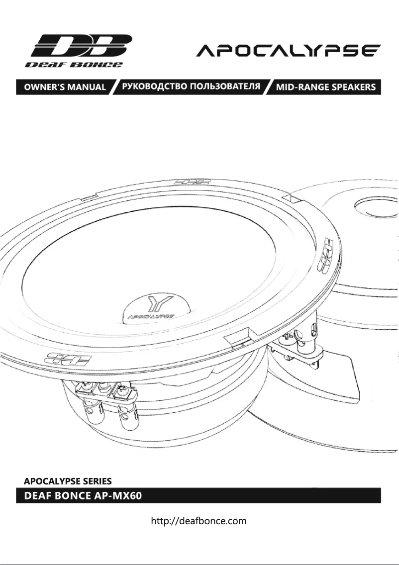 Page n°1 - Manuel utilisateur Deaf Bonce Apocalypse AP-MX60