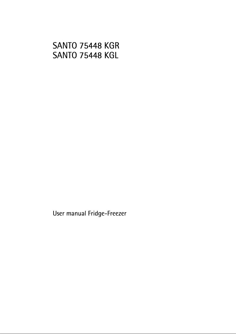 Page n°1 - Manuel utilisateur AEG S 75448 KGR