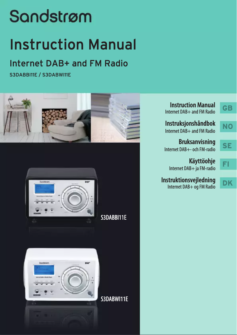 Page 1 de la notice Manuel utilisateur Sandstrøm S3DABBI11E