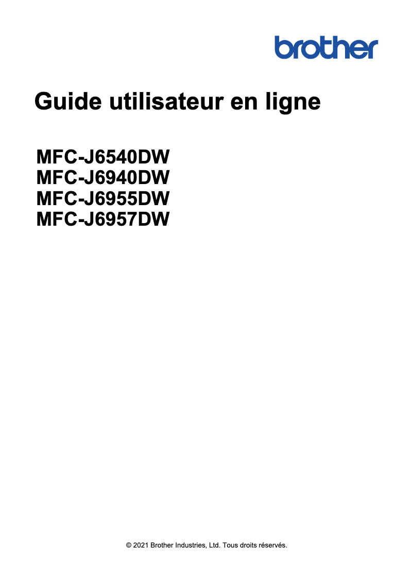 Page n°1 - Guide d'installation Brother MFC-J6540DW