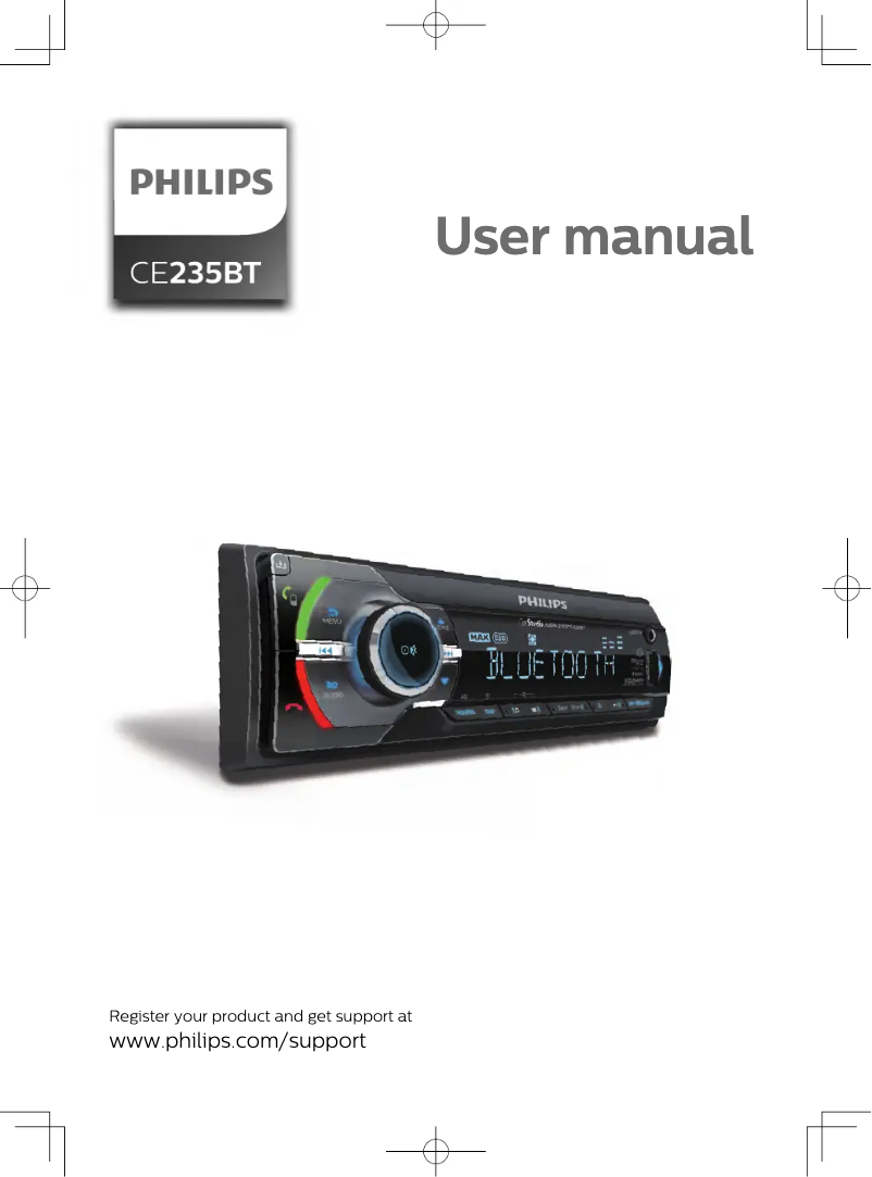 Page 1 de la notice Manuel utilisateur Philips CarStudio CE235BT