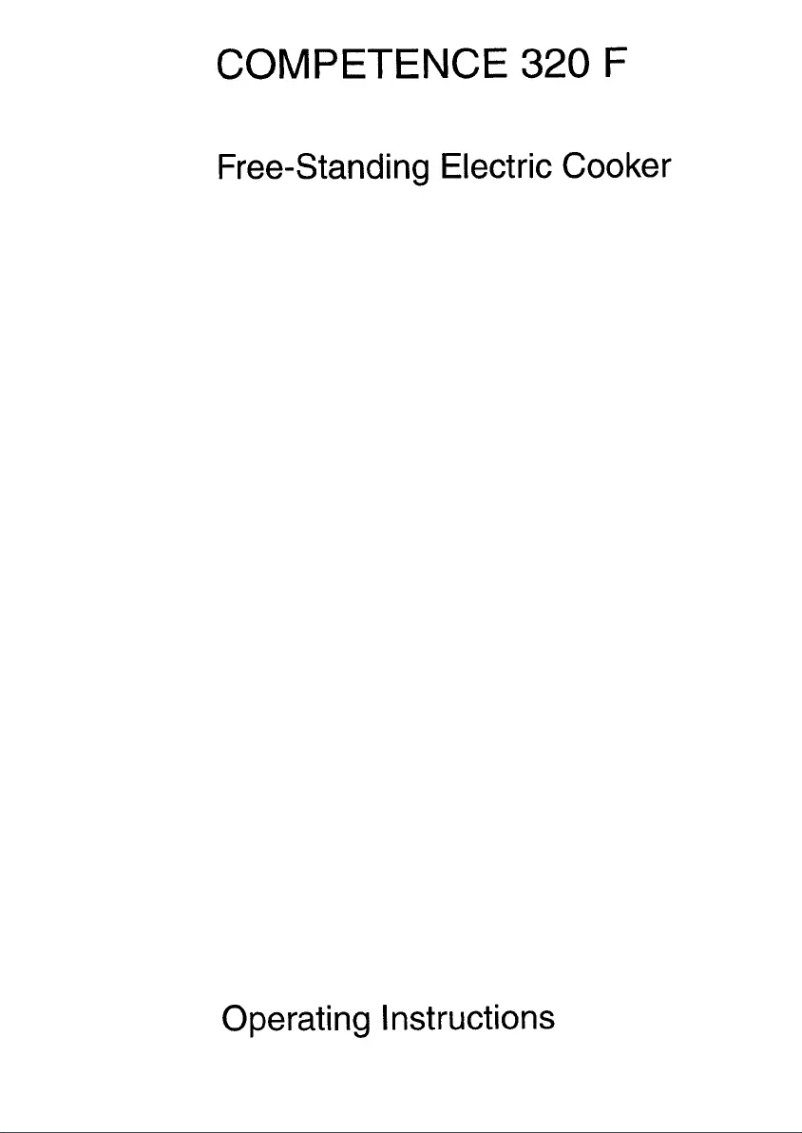 Page n°1 - Manuel utilisateur AEG Competence 320F D
