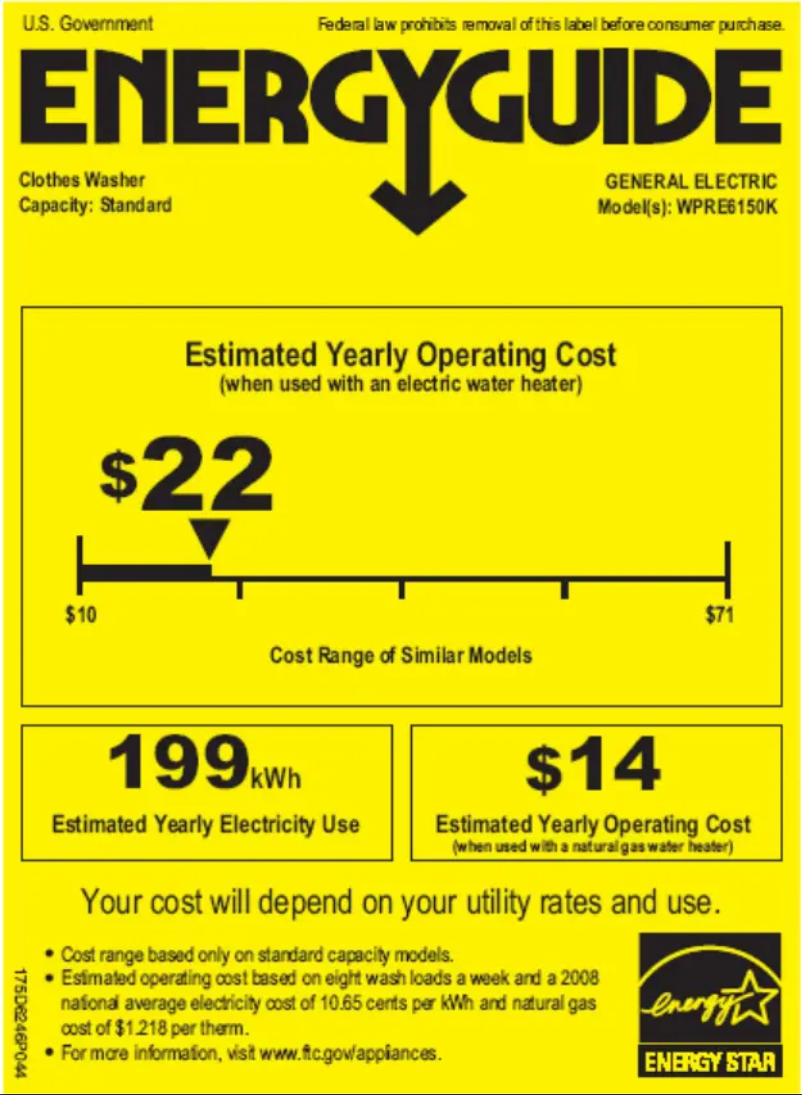Image de la première page du manuel de l'appareil WPRE6150KWT