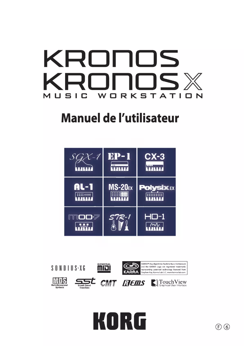 Page n°1 - Manuel utilisateur Korg Kronos X