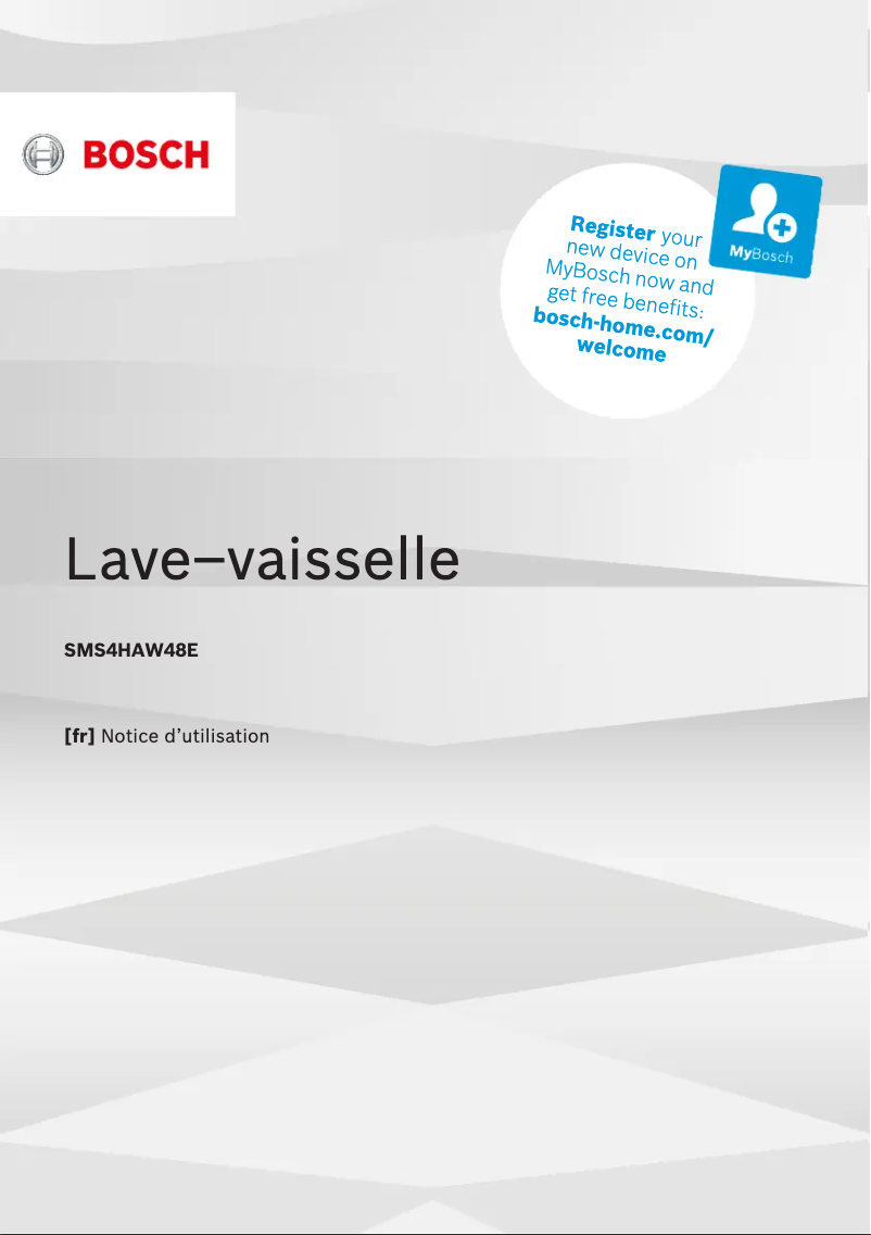 Image de la première page du manuel de l'appareil SMS4HAW48E