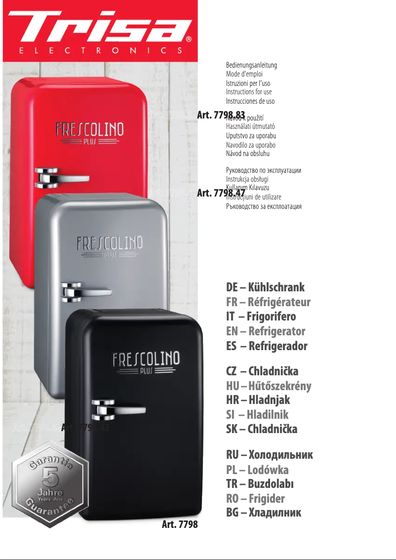 Image de la première page du manuel de l'appareil Frescolino Plus