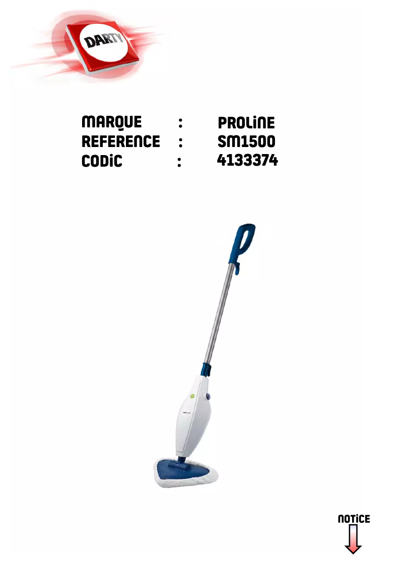 Page 1 de la notice Manuel utilisateur Proline SM1500