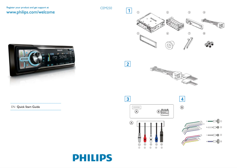 Page n°1 - Guide de démarrage rapide Philips CEM250
