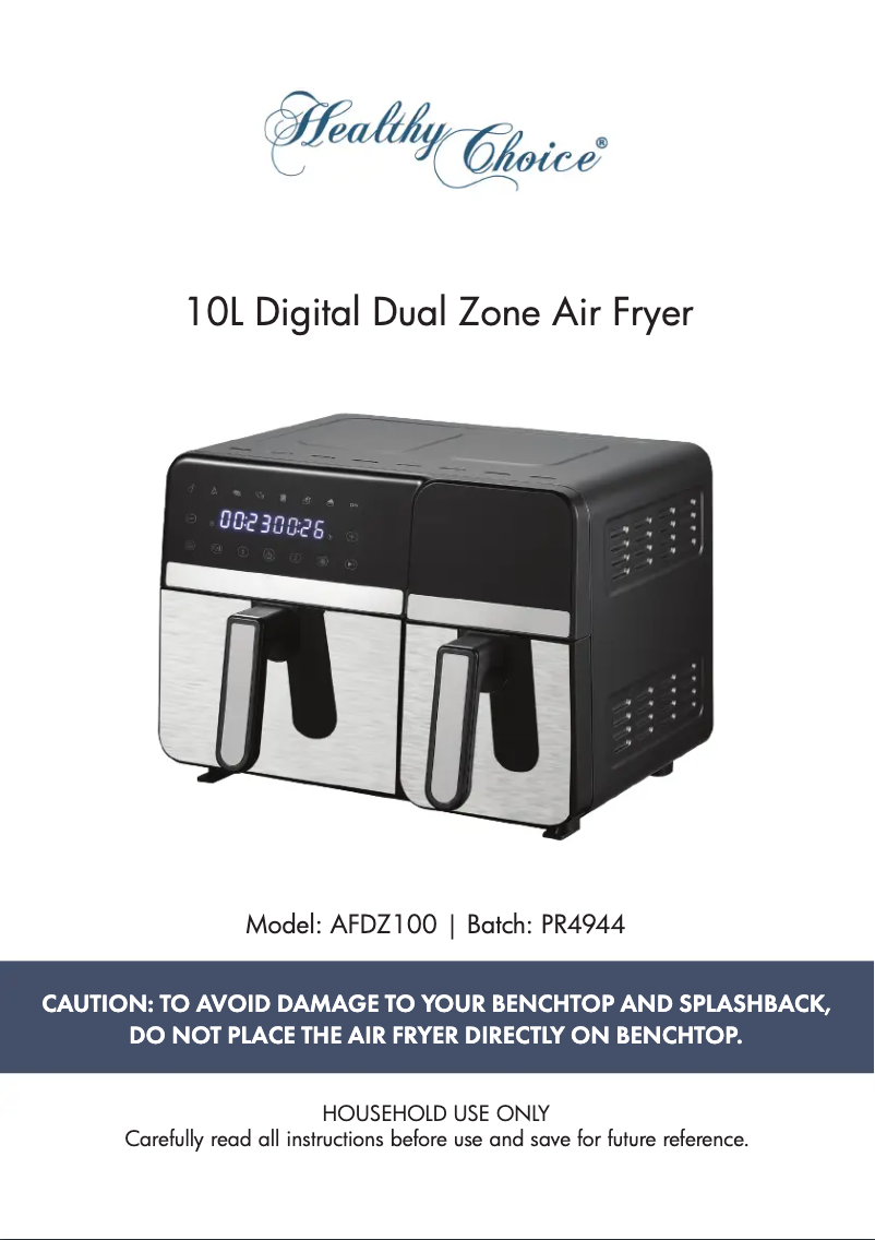 Page n°1 - Manuel utilisateur Healthy Choice AFDZ100