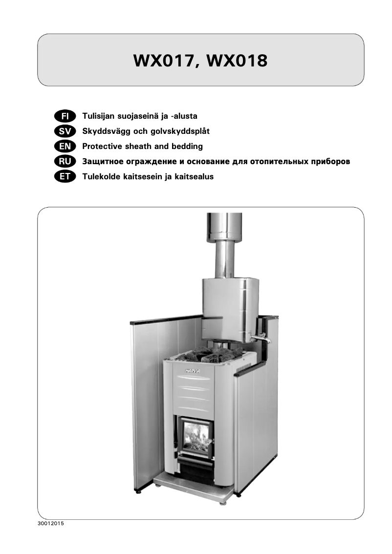 Page 1 de la notice Manuel utilisateur Harvia WX018