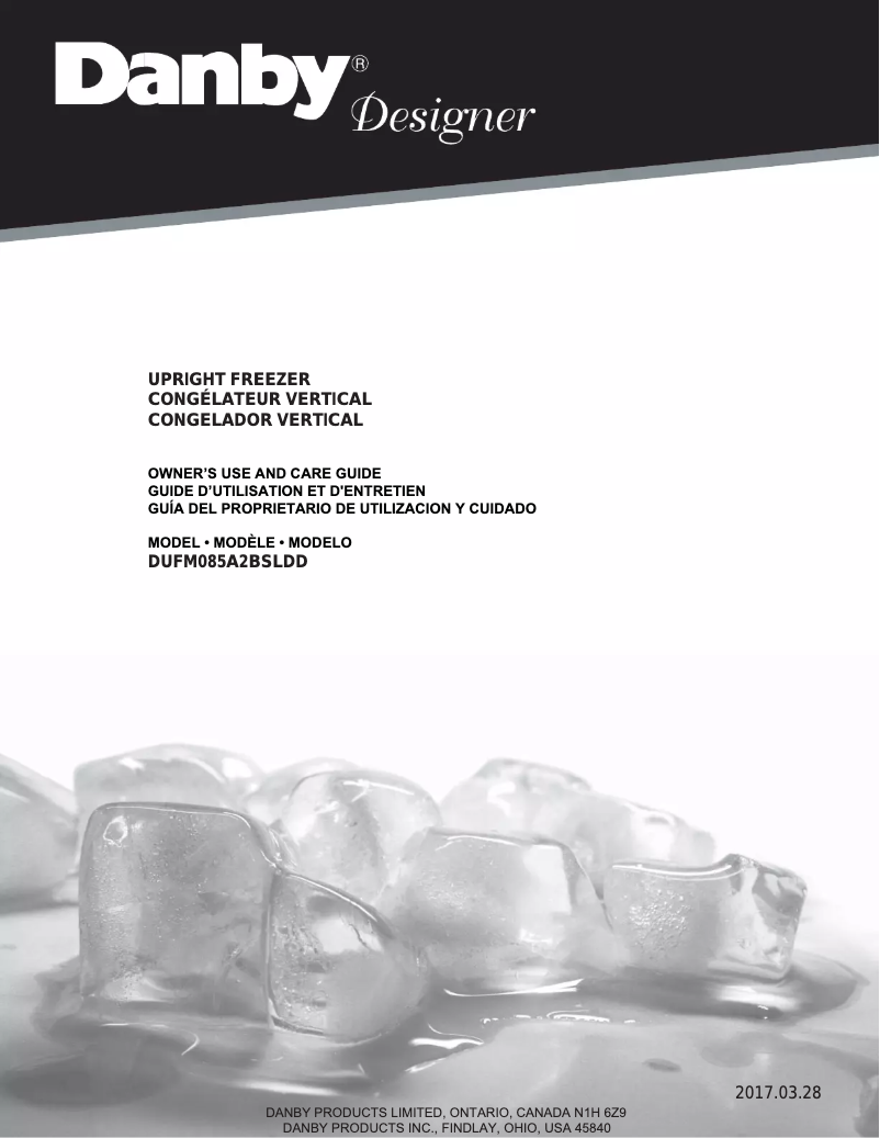 Page n°1 - Manuel utilisateur Danby DUFM085A2BSLDD