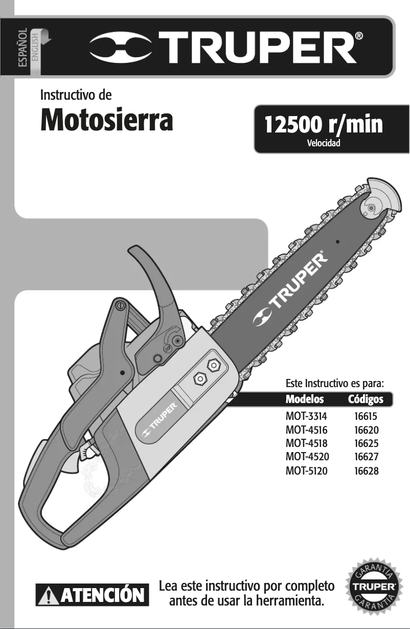 Page n°1 - Manuel utilisateur Truper MOT-4516