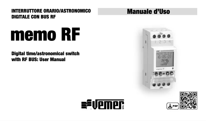 Página 1 del manual Manual de usuario Vemer Memo RF