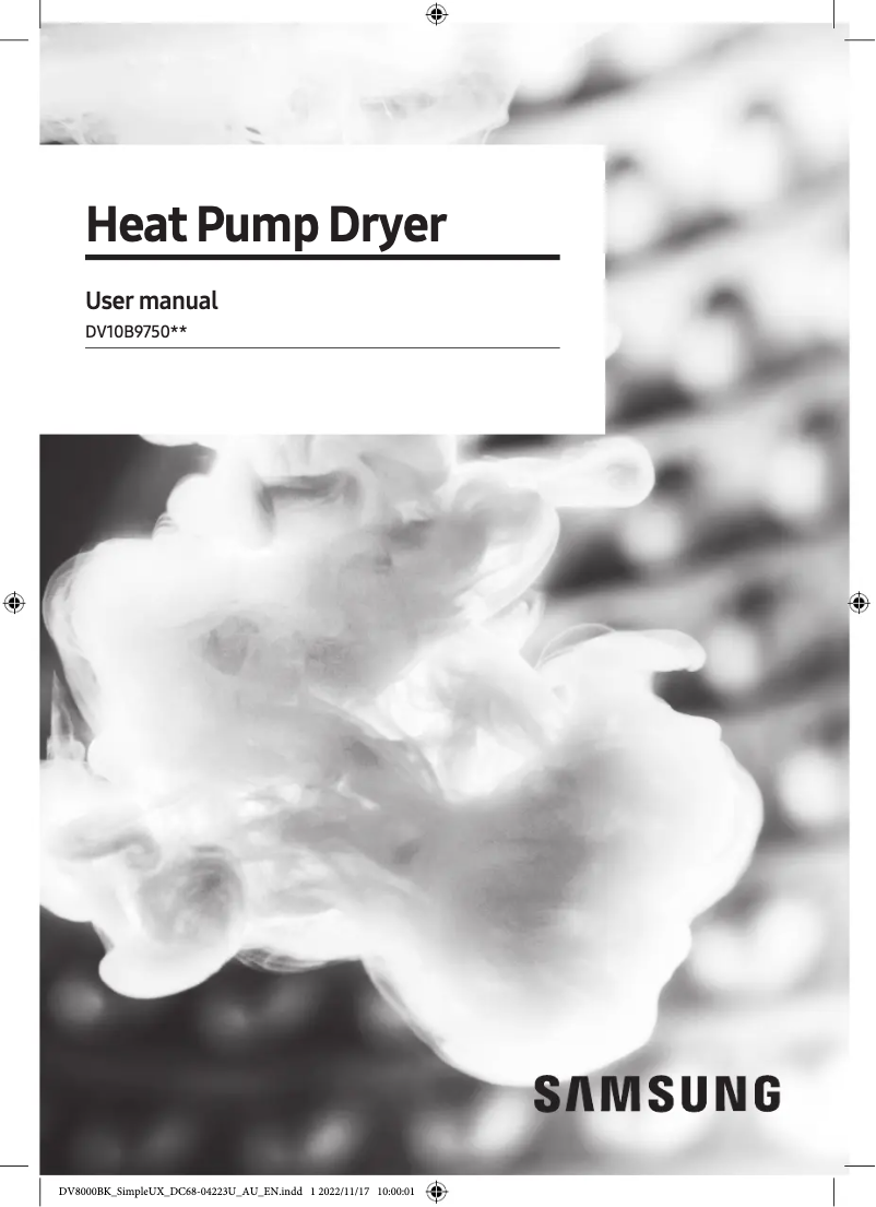 Page 1 de la notice Manuel utilisateur Samsung DV10B9750CV