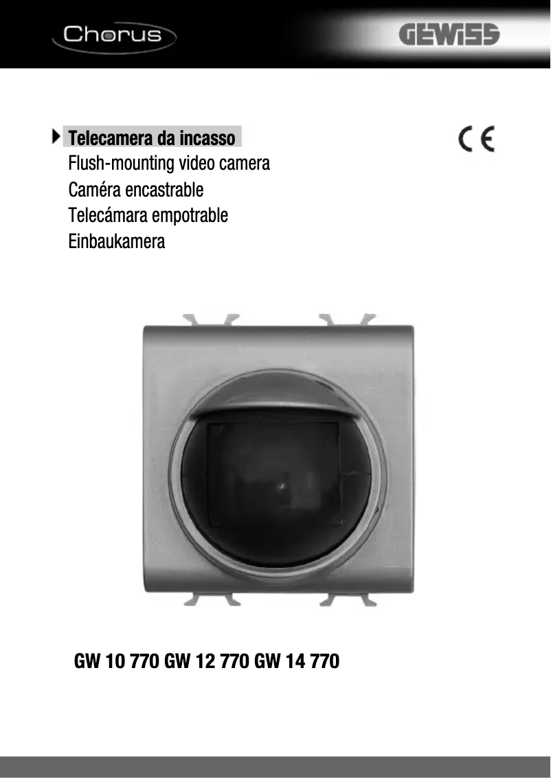 Page 1 de la notice Manuel utilisateur Gewiss GW14770